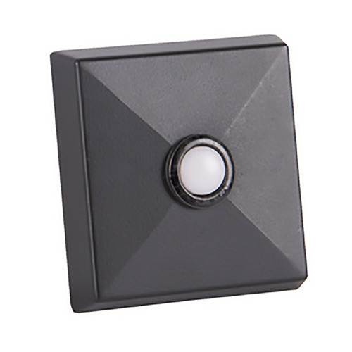 Push Button Flat Black LED Doorbell Button by Craftmade Lighting