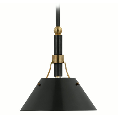 Visual Comfort Signature Collection Thomas OBrien Turlington Pendant in Bronze by Visual Comfort Signature TOB5722BZ/HAB-BZ