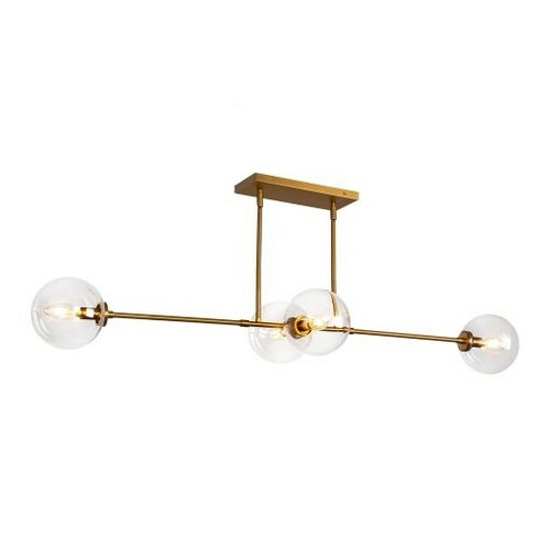 Cassia 48-Inch Linear Light in Aged Gold by Alora Lighting