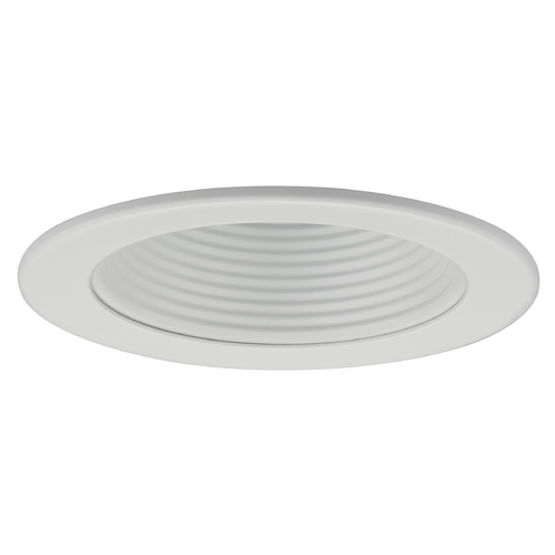 White Baffle Trim for 4-Inch Recessed Cans