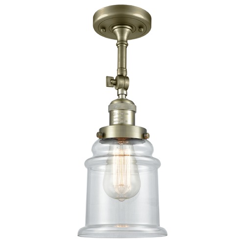 Innovations Lighting Innovations Lighting Canton Antique Brass Semi-Flushmount Light 201F-AB-G182