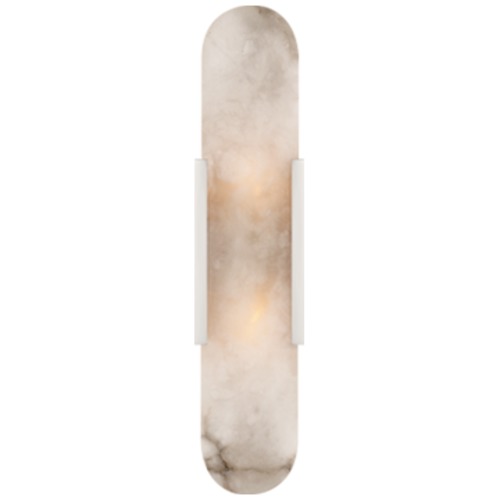 Visual Comfort Signature Collection Kelly Wearstler Melange Elongated Sconce in Nickel by Visual Comfort Signature KW2013PNALB