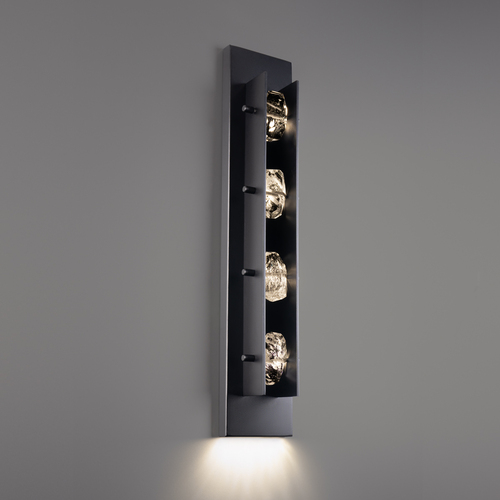 Schonbek Beyond Strata 28-Inch LED Outdoor Wall Light in Black by Schonbek Beyond BWSW10328-BK