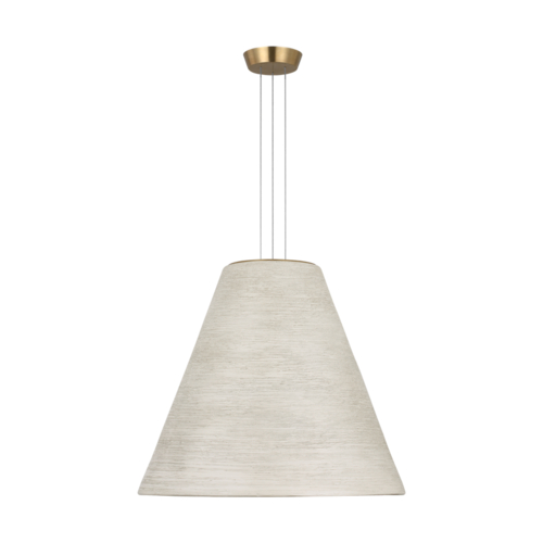 Karam Tapered Large Pendant in Cream by Visual Comfort Modern