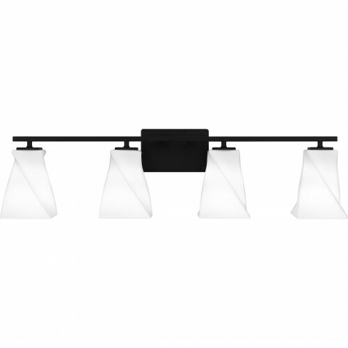 Stetson 4-Light Bath Light in Matte Black by Quoizel Lighting