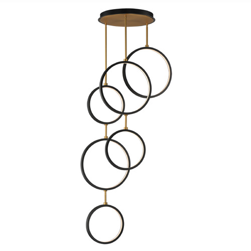 ET2 Lighting Et2 Hoopla Black & Gold LED Multi-Light Pendant E24325-BKGLD
