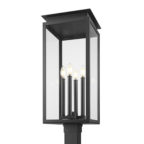 Z-Lite Nova Black Post Light