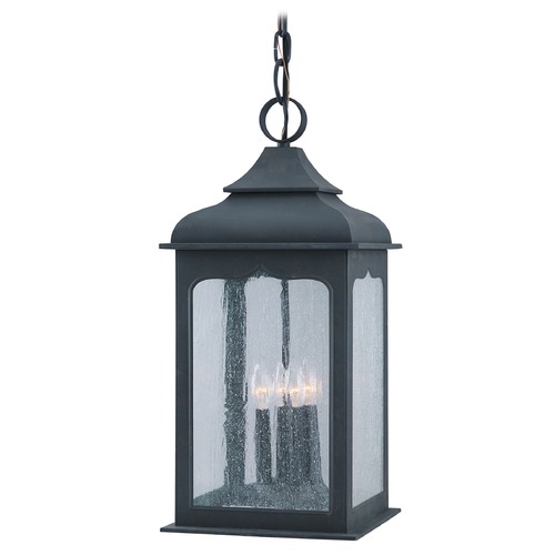 Henry Street 24.25-Inch High Outdoor Hanging Light in Colonial Iron by Troy Lighting