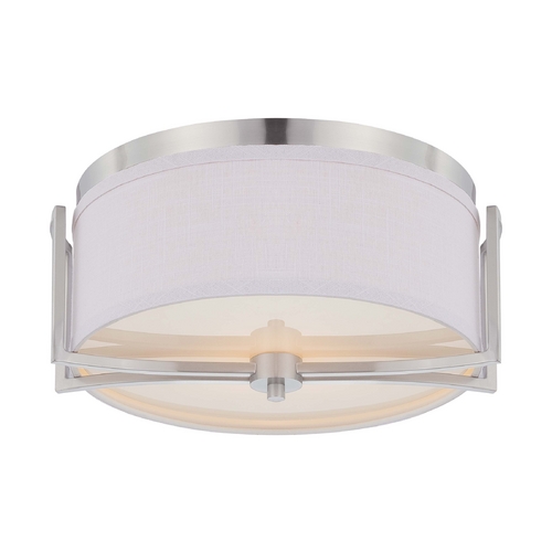 Modern Flush Mount in Brushed Nickel by Nuvo Lighting