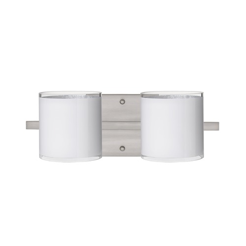 Besa Lighting Besa Lighting Pogo Satin Nickel LED Bathroom Light 2WS-7180SF-LED-SN