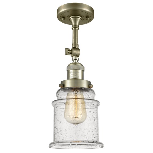 Innovations Lighting Innovations Lighting Canton Antique Brass Semi-Flushmount Light 201F-AB-G184