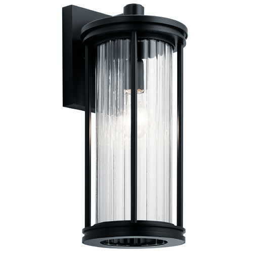 Kichler Lighting Barras 16-Inch Black Outdoor Wall Light by Kichler Lighting 59023BK