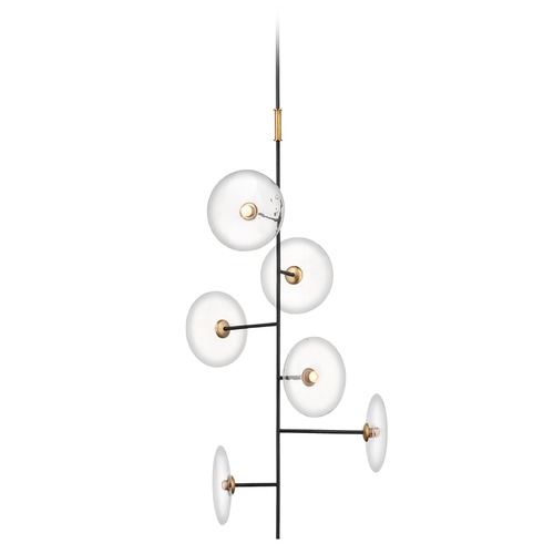 Visual Comfort Signature Collection Ian K. Fowler Calvino Entry Chandelier in Aged Iron by Visual Comfort Signature S5691AIHABCG