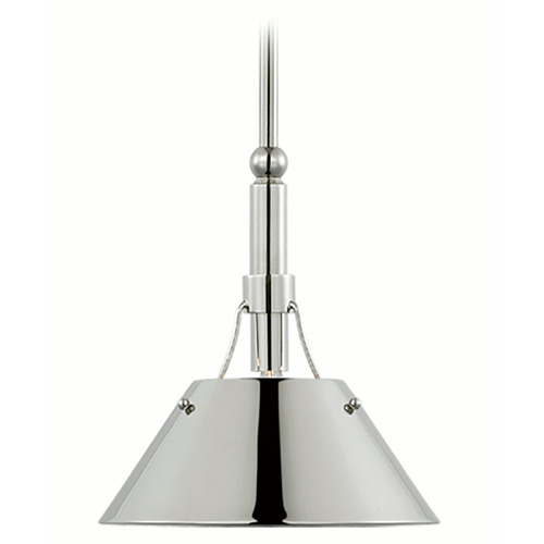Thomas OBrien Turlington Pendant in Nickel by Visual Comfort Signature