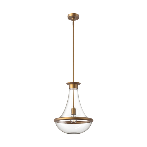 Alora Lighting Alora Lighting Marcel Aged Gold Pendant Light with Bowl / Dome Shade PD464014AG