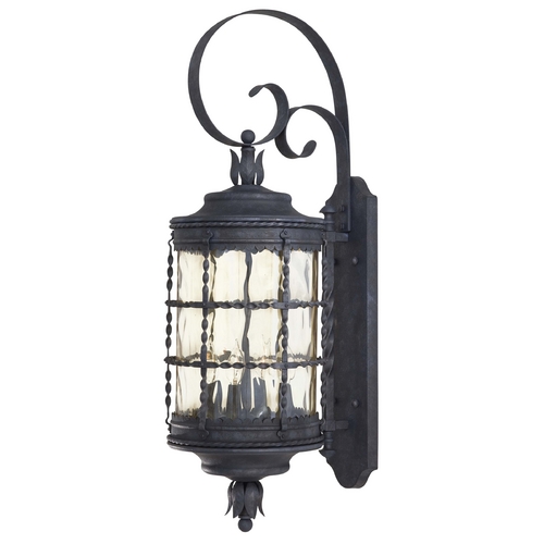 Outdoor Wall Light with Clear Glass in Spanish Iron by Minka Lavery