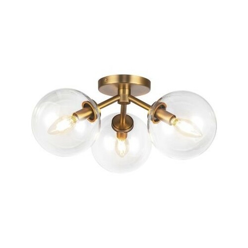 Cassia 17.75-Inch Flush Mount in Aged Gold by Alora Lighting