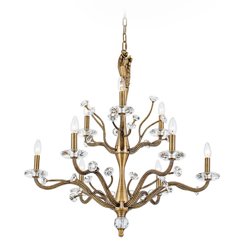 Kalco Lighting Vanessa Deleon Venus Historic Brass Chandelier