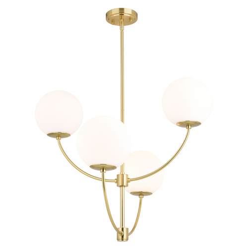 Avers Natural Brass Chandelier by Vaxcel Lighting