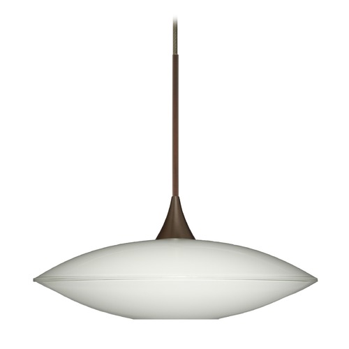 Besa Lighting Besa Lighting Spazio Bronze Mini-Pendant Light with Bowl / Dome Shade 1XT-629406-BR