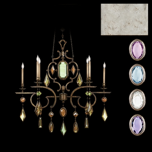 Fine Art Lamps Fine Art Lamps Encased Gems Vintage Silver Leaf Crystal Chandelier 725940-1ST