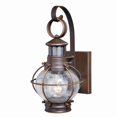 Chatham Motion Sensor Dusk to Dawn Outdoor Light in Bronze by Vaxcel Lighting