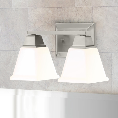 Clifton Heights Brushed Nickel 2-Light Bathroom Light by Progress Lighting