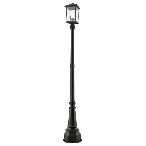 Z-Lite Beacon Oil Rubbed Bronze Post Light by Z-Lite 568PHBR-564P-ORB