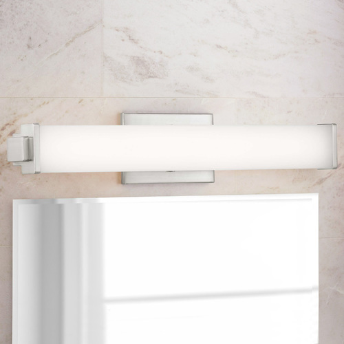 Progress Lighting Phase 2.1 LED Brushed Nickel Bathroom Light 3000K by Progress Lighting P300208-009-30