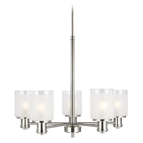 Generation Lighting Norwood Brushed Nickel Chandelier by Generation Lighting 3139805-962