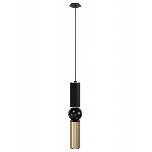 Cicada LED Mini Pendant in Brushed Brass & Black by Avenue Lighting