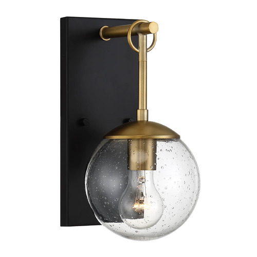 Meridian 11-Inch Outdoor Wall Light in Bronze & Natural Brass by Meridian M50029ORBNB