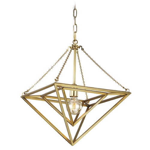 Visual Comfort Studio Collection Chapman & Meyers 16-Inch Carat Burnished Brass Pendant by Visual Comfort Studio CP1131BBS