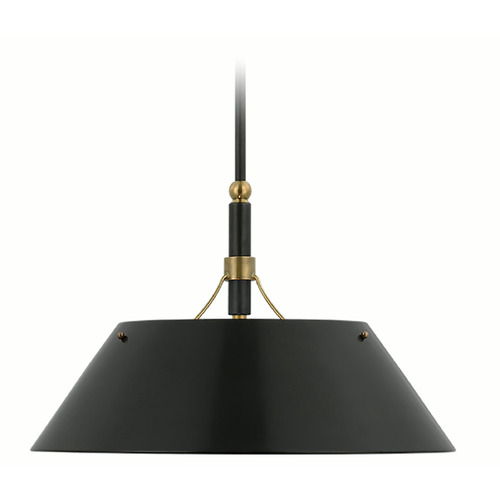 Visual Comfort Signature Collection Thomas OBrien Turlington Pendant in Bronze by Visual Comfort Signature TOB5724BZ/HAB-BZ