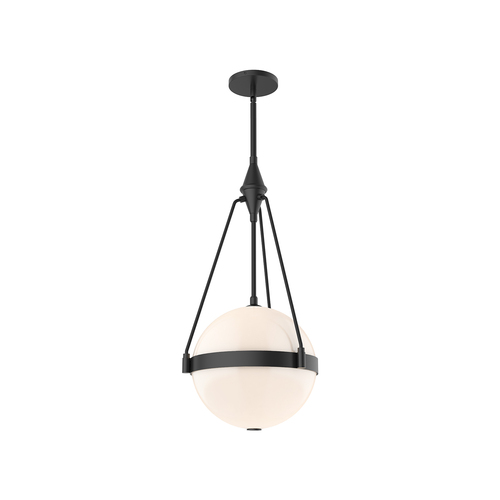 Alora Lighting Alora Lighting Harmony Matte Black Pendant Light with Globe Shade PD406414MBGO