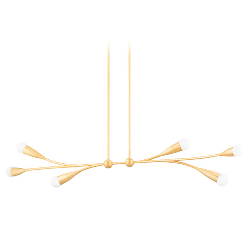 Mitzi Suki Gray Linen 6-Light Flush Mount Light
