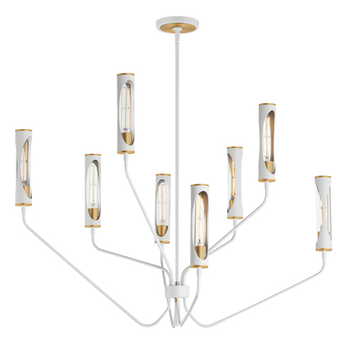 Regent 8-Light Chandelier in Gray & Aged Brass by Maxim Lighting