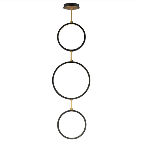 ET2 Lighting Et2 Hoopla Black & Gold LED Pendant Light E24321-BKGLD