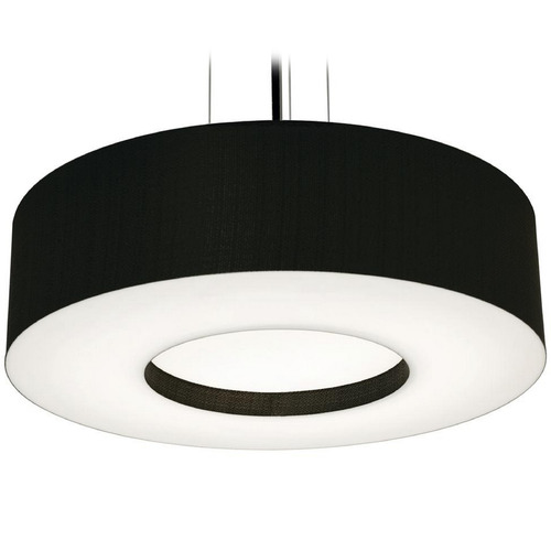 Afx Lighting Montclair Black LED Pendant Light with Drum Shade