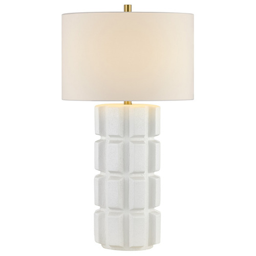 Savoy House Lighting Warm Brass Table Lamp with Drum Shade