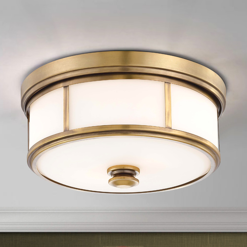 Harbour Point 13.5-Inch Flush Mount Ceiling Light in Liberty Gold by Minka Lavery