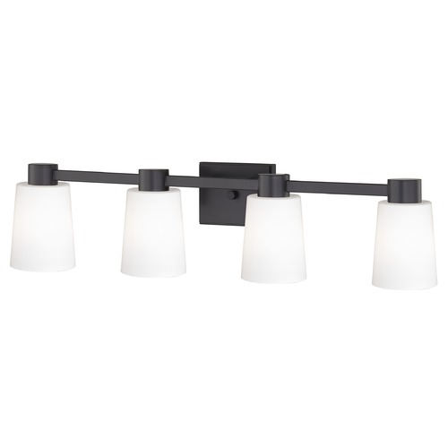 Design Classics Lighting Design Classics Vashon Matte Black Bathroom Light 2104-07 GL1027