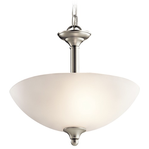 Jolie 15-Inch Pendant in Brushed Nickel by Kichler Lighting