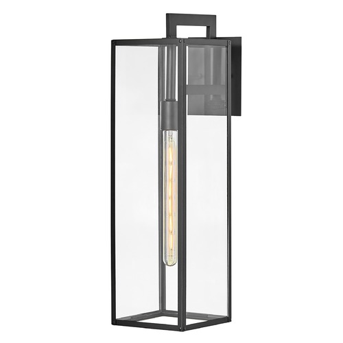 Max Large Outdoor Wall Mount Lantern in Black by Hinkley Lighting