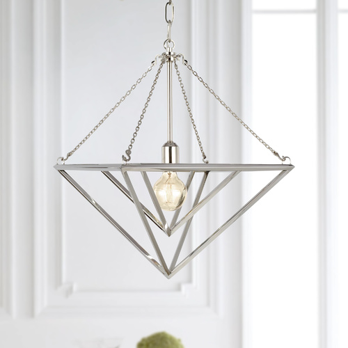 Chapman & Meyers 16-Inch Carat Polished Nickel Pendant by Visual Comfort Studio