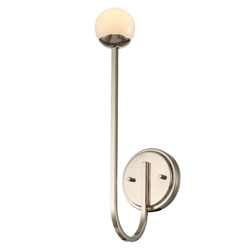 Bistro Wall Sconce in Polished Nickel by Kalco Lighting