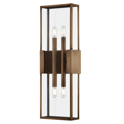 Troy Lighting Santa Clara Patina Brass LED Outdoor Wall Light