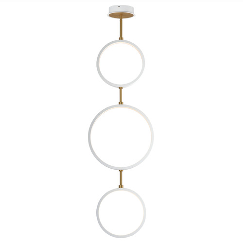 ET2 Lighting Et2 Hoopla White & Gold LED Pendant Light E24321-WTGLD