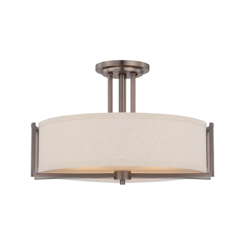 Nuvo Lighting Modern Semi-Flush Mounts in Hazel Bronze by Nuvo Lighting 60/4858