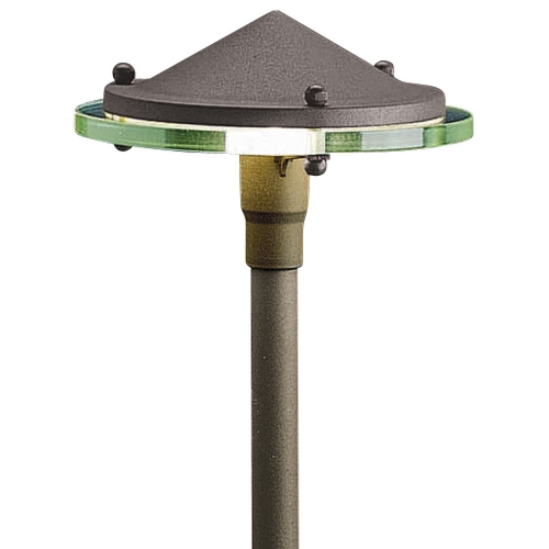 Glass & Metal 12V Path Light in Textured Architectural Bronze by Kichler Lighting